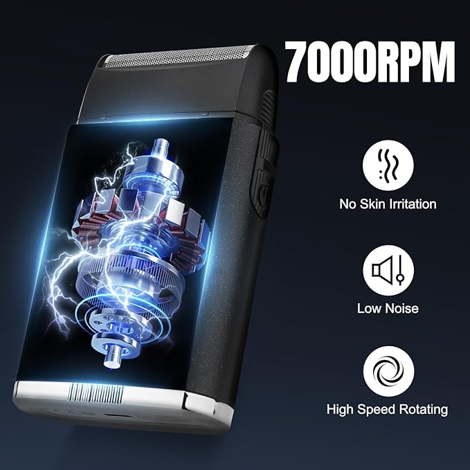 Foil Bald Shavers for Men, Powerful Motor Electric Razor, Head Shavers, Men's Foil Beard Trimmer, Cordless Rechargeable LED Displays