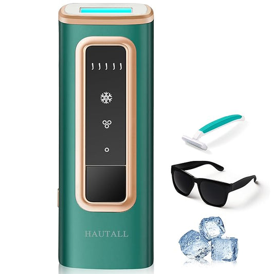 IPL Laser Hair Removal for Women and Men, Sapphire Ice-Cooling System for Nearly Painless & Long-Lasting Result Hair Removal Device at Home for Face, Legs, Arms, Bikini Line, Whole Body