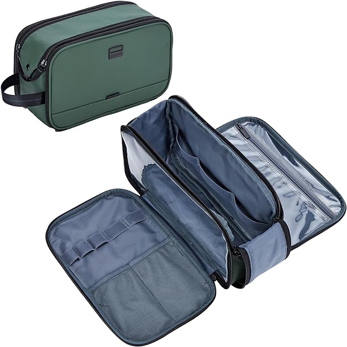 ZEEMO Toiletry Bag for Men, Water-resistant and Leak-Proof Dopp Kit with Large Capacity for Toiletries
