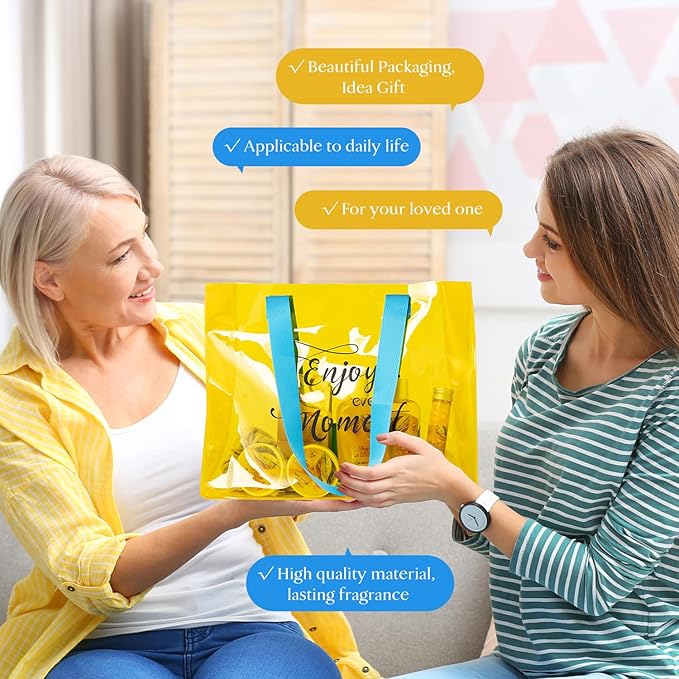 Mother's Day Gifts Travel Shower Set with Tote Bag for women Teen Girls Beach Bag Spa Kit Body Care Kit, Birthday gifts for teenage Spa Gift Gym Vacation