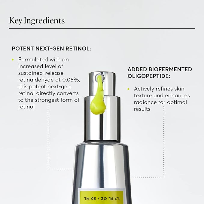 Naturium Retinaldehyde Cream Serum 0.05%, Advanced Anti-Aging & Smoothing Face & Skin Care, 1.7 oz