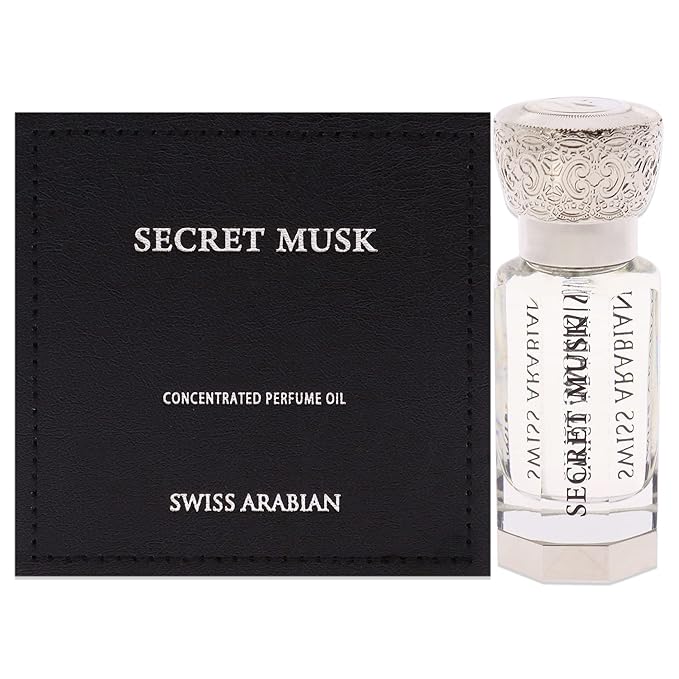 Swiss Arabian Secret Musk - Luxury Products From Dubai - Long Lasting, Addictive Personal Perfume Oil Fragrance - A Seductive Signature Aroma - 0.4 Oz