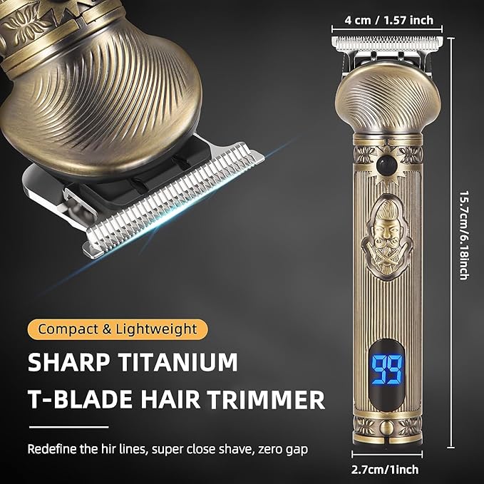 Beard Trimmer for Men, Electric Razor Shavers for Men w/Case, Cordless Hair Clipper T-Blade Trimmer, Mens Grooming Kit for Nose Ear Body Face Mustache -180 Mins Shaving, Father Gifts for Him