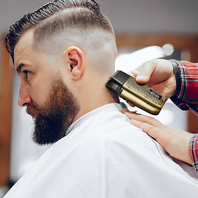 Roziapro Professional Hair Clippers - Cordless Hair Trimmer Set with Rechargeable Nose Hair Trimmer & Electric Shavers, Gifts for Men (Bronze)