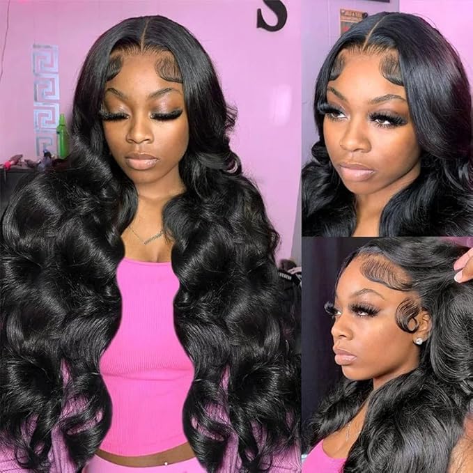 5x5 HD Lace Closure Wigs Human Hair for Women Wear and Go Glueless Wigs Human Hair Pre Plucked Pre Cut 22Inch Body Wave Lace Front Wigs Human Hair 180% Density Upgraded No Glue