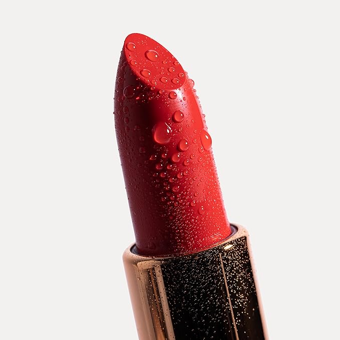 YENSA Vibrant Silk Hydrating Lip Stick - Long Lasting Lipstick with Hyaluronic Acid, Vitamin E & Super Oils - High Pigment Color & Semi Glossy Finish - Moisturizing Formula - Fire (0.12 oz)