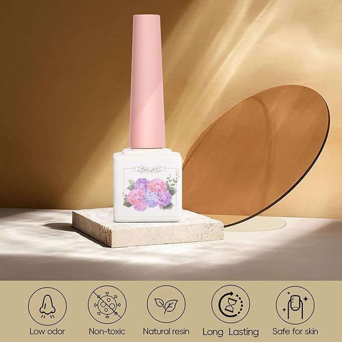 Adhere 5pcs 12ML Cat Eye Gel Nail Polish with Magnet, Smooth Wide Cat Eyes Delicate Moonlight White Ceramic Crystal Transparent Color Pink Brown Gel Polish