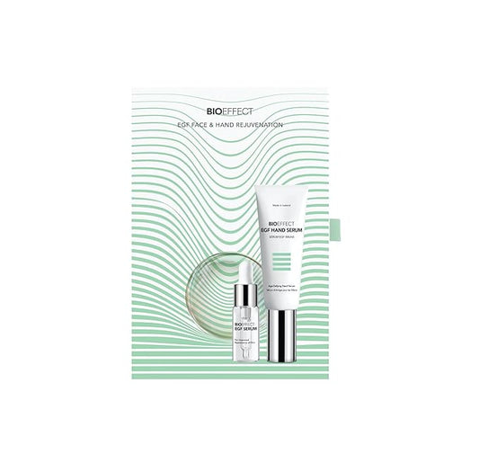 Bioeffect EGF Serum Set for Face and Hands, Anti-Aging Skin-Care with Hydrating Hyaluronic Acid, Barley Epidermal Growth Factor to Fight Wrinkles, Collagen Loss and Dark Spots