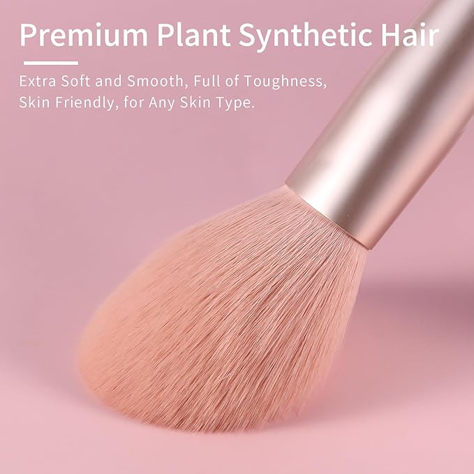 Pink Makeup Brush Set Professional, Vegan Makeup Brushes Set with Case, Cosmetic Brushes Makeup Set, Make up Brushes Vegan, Make up Brushes Set Professional, Colorful Makeup Brush Set Vegan.