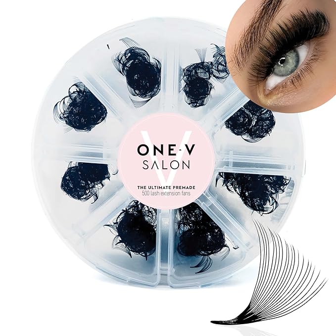 500 Loose Premade Fans Eyelash Extensions, D Curl Volume Lashes, 10D 14D 20D-0.05 Thickness, 9-16mm Fluffy Handmade Fan Mixed Tray