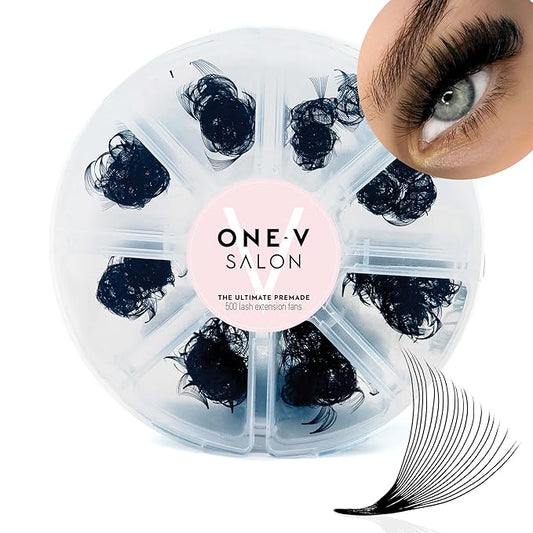 500 Loose Premade Fans Eyelash Extensions, D Curl Volume Lashes, 10D 14D 20D-0.05 Thickness, 9-16mm Fluffy Handmade Fan Mixed Tray