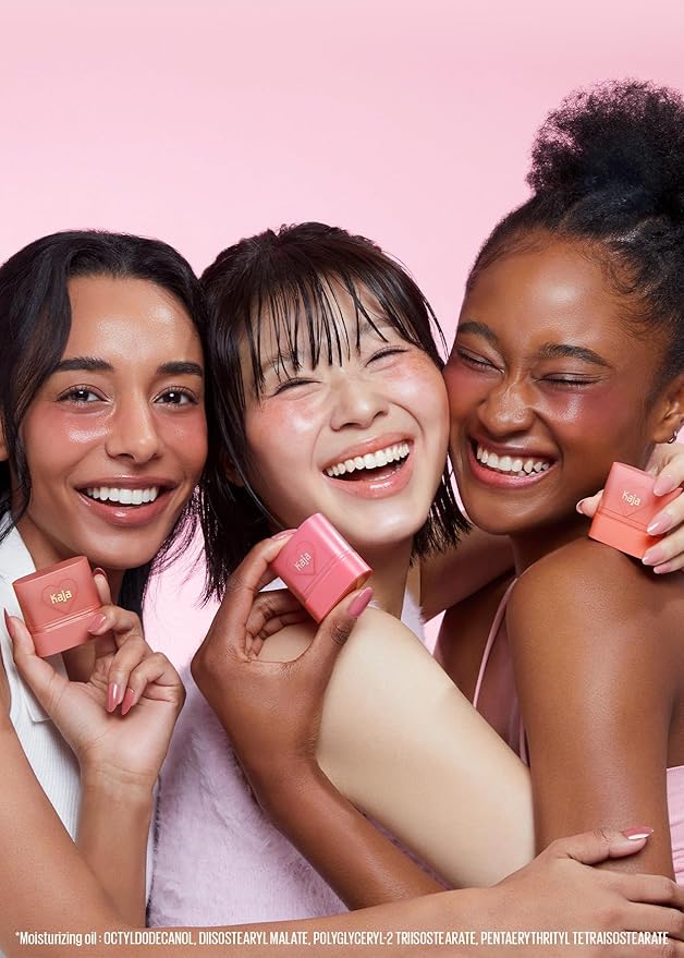 Kaja Cheek & Lip - Dewy Bar 02 Strawberry Sorbet | Creamy Blusher and Balm Multi-Stick, 45% Moisturizing Oil, Apple Extract, Vitamin-Hyaluronic Acid Infused, High Shine, Mother's Day, 10g