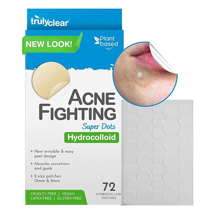 Hydrocolloid Acne Patches for Face & Body - 72 Count | Pimple Stickers for Breakouts, Zits, Blemishes & Imperfections | Cruelty-Free Cover Dots for Overnight Results