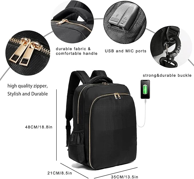 Barbers Supplies Bags Cases Organizer for Clippers and Supplies, Travel Hairstylist Clipper Backpacks for Barber Tools with USB