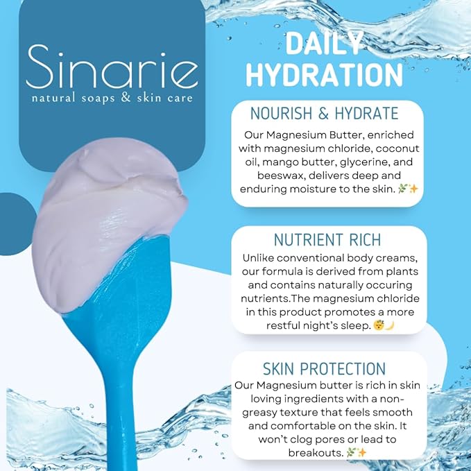 Sweet Dreams Magnesium Emulsified Body Butter, 4 oz., 1 Count | Mango Butter | Premium Magnesium Oil | Natural Ingredients | Magnesium Lotion