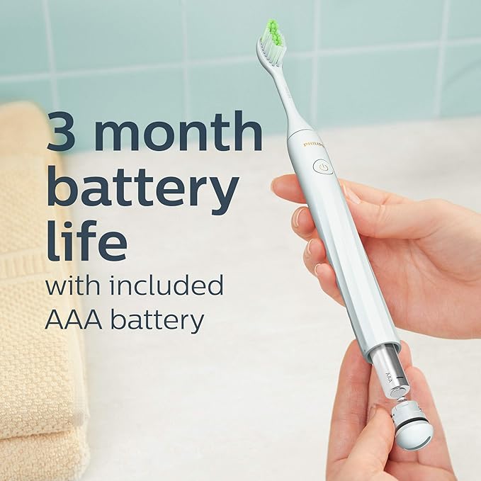 Philips One by Sonicare Battery Toothbrush, Mint Light Blue, HY1100/03