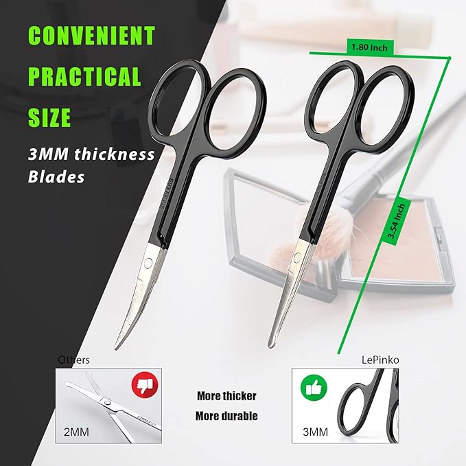 LePinko Salon-Quality Cuticle Trimmer with Cuticle Pusher and Cuticle Scissors Set