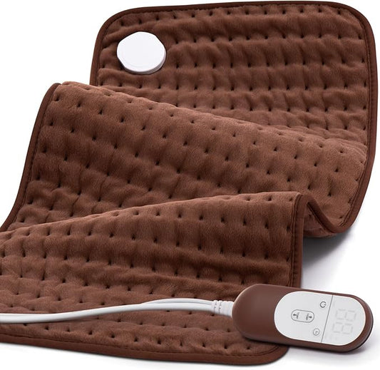 Heating pad for Back, Neck, Shoulder, Cramps and Leg Pain Relief, Heat Pads Christmas Gifts for Women, Men, Mom, Dad, Auto-Off,Machine Washable,Moist Dry Heat Options,Extra Large 12"x24"