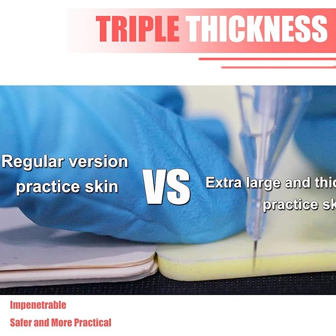 3MM Tattoo Fake Skin - 8×12'SOTICA 5PCS Tattoo Practice Skins Fake Blank Tattoo Skin Double Sides Tattoo Skin Soft Microblading Practice Skin for Beginners Experienced Artists Tattoo Supplies