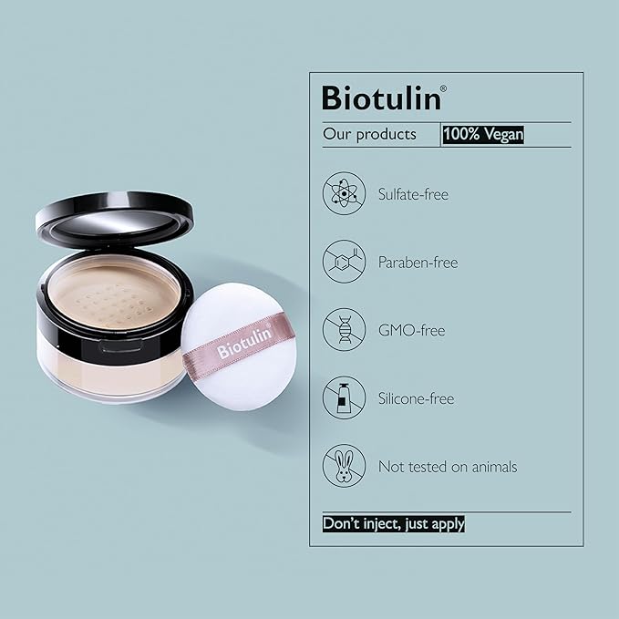 Biotulin - Hydrolon 0.7oz - Anti-wrinkle moisturizing powder with Spilanthol and Hyaluronic Acid - Smooth skin and radiant complexion