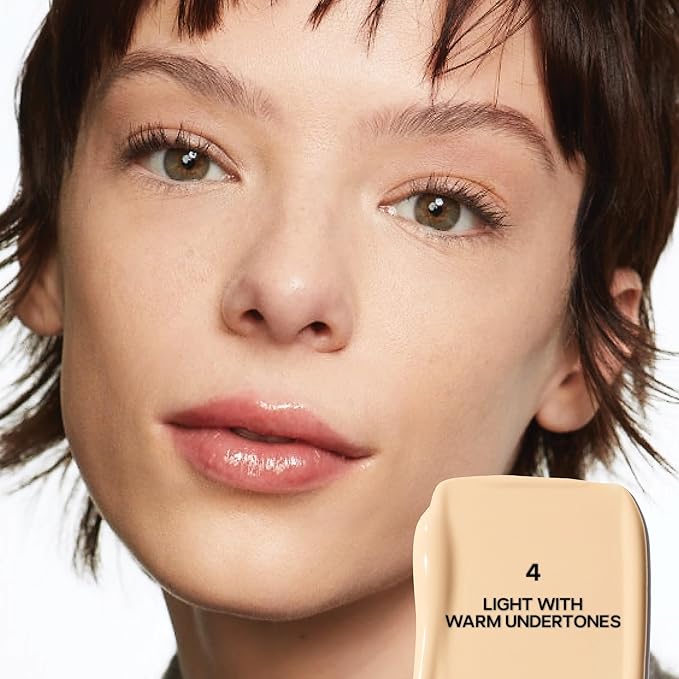 Saie Slip Tint Radiant Cream Concealer & All-Over Face Makeup - Concealer for Dark Circles, Redness & Blemishes - Lightweight Makeup Made with Hydrating Hyaluronic Acid - Shade 4 (0.17 oz)