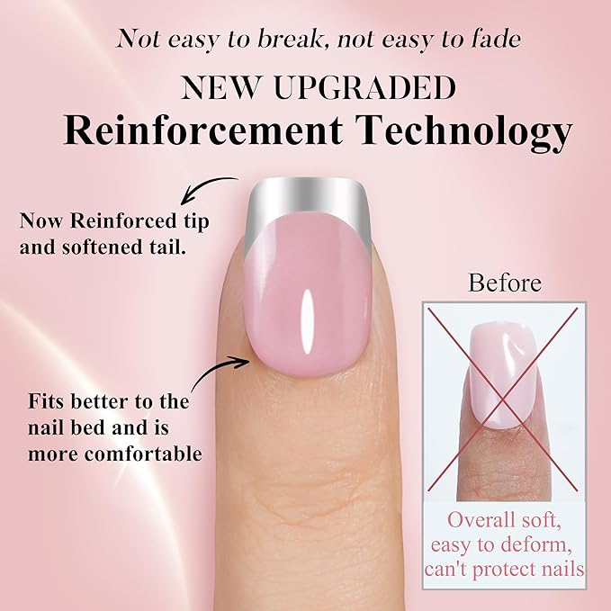 Press on Nails Short 5 Styles, Jofay Fashion 160Pcs Salon-Like Fake Nails with Chrome/Rainbow Laser/Chasing Light Cat Eye Designs, Acrylic French Tip Press on Nails Glue on Nails Stick on Nails