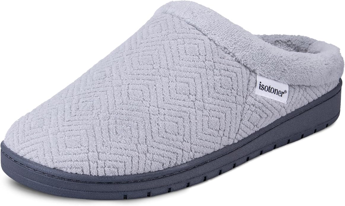 isotoner Women's Diamond Microterry Gemma Clog Slipper