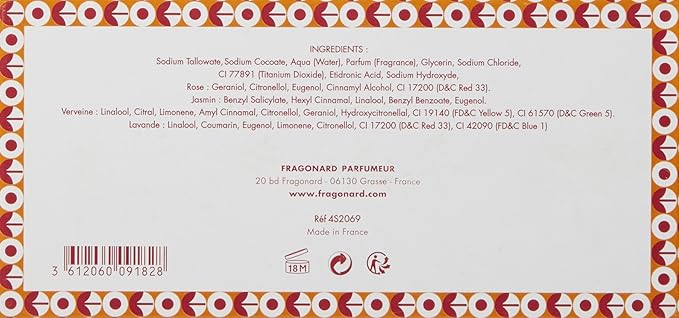 Fragonard - Fragonard Flower Gift Box of 4 Assorted Scented Soaps - pink, white, yellow, and purple