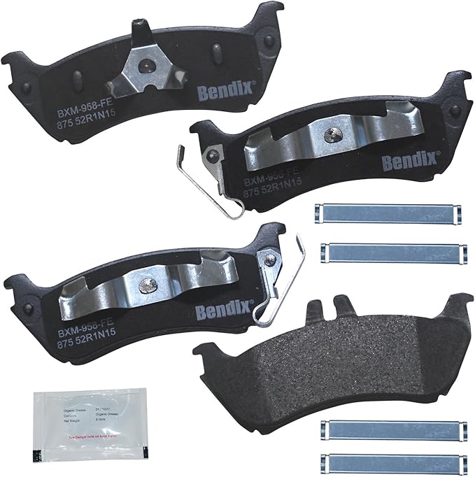 Bendix Priority1 CFM875 Semi-Metallic Rear Brake Pads for Mercedes-Benz ML320 2003-1998, ML350 2005-2003, ML430 1999-1998