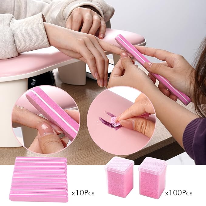 Arm Rest for Nails Tech Professional Manicure Hand Rest Pillow U-Shaped Soft PU Leather Detachable Manicure Hand Rest for Nails Toenails and Acrylic Nails Tech Pink