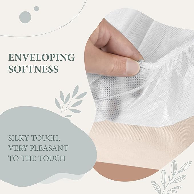 100 PCS Disposable Fitted Sheets for Massage Table, 82.5 x 31.5 inch Disposable Bed Sheets Adjustables, Massage Sheets, White Disposable Massage Table Sheets, Hotel, Beauty Salon