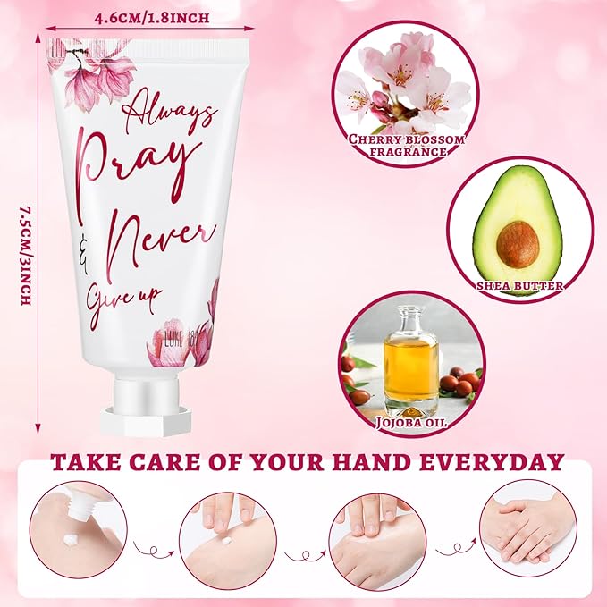 50 Pack Christian Hand Lotion Bulk Gifts for Women Mother Day Bible Mini Travel Hand Lotion Bulk for Stocking Stuffers Gifts Women Church Appreciation Teachers Coworkers(Modern)