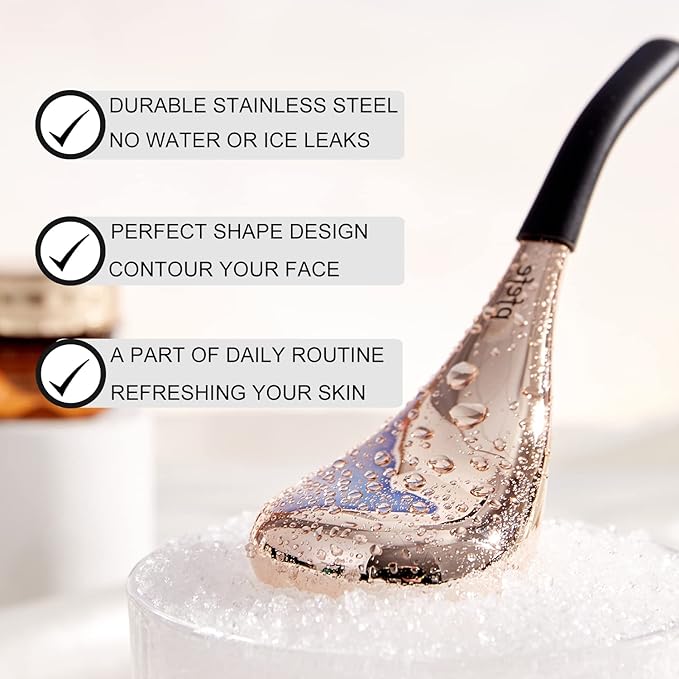 Cryo Sticks for Face, Ice Globes Cryo Globes for Facials, Esthetician Supplies Gifts, Unbreakable Stainless Steel Ice Roller Cooling Spa Balls with Storage Case