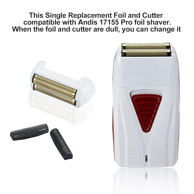 3 Pack Shaver Replacement Foil and Cutters compatible with"andis #17150 shaver foil replacement" Golden