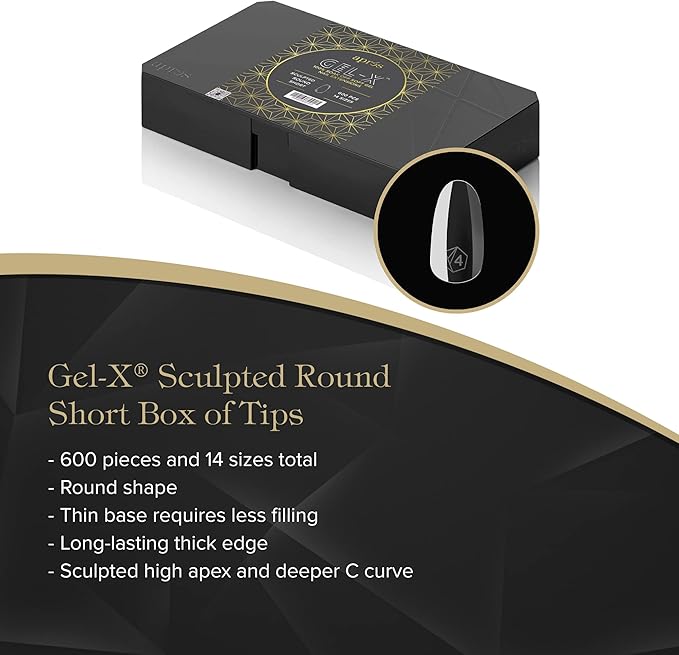 Apres Gel-X - Round Box - 2.0 Box of Tips 14 sizes 600 PCS