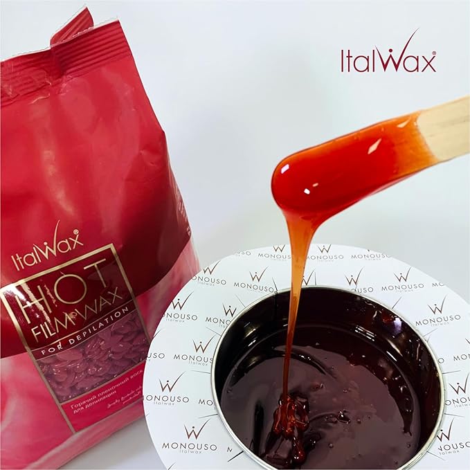 Italwax Rose - 1kg / 2.2lb - Hard wax beads for hair removal - Natural formulation ideal for all skin type - Unscented - Recommended for Bikini Area and Armpits