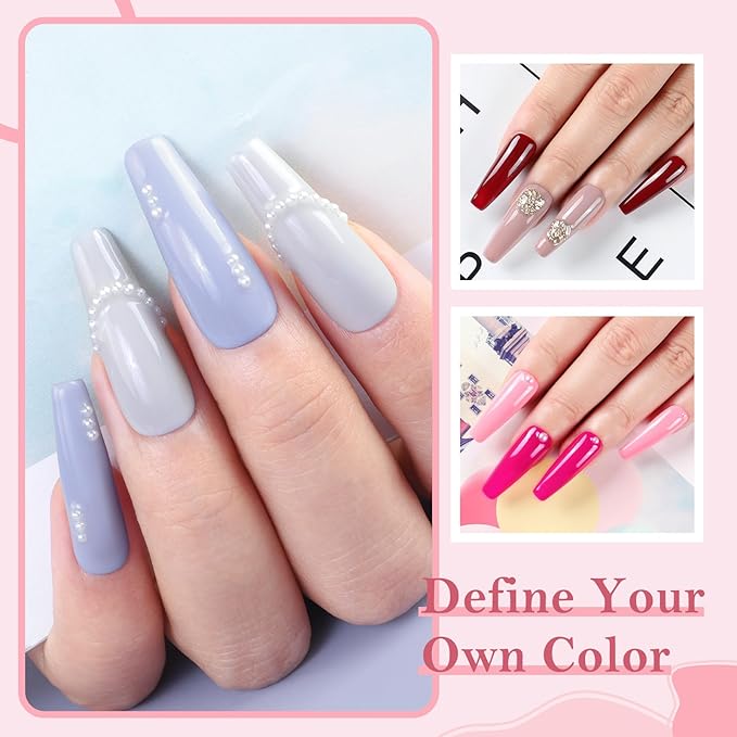 42PCS Gel Nail Polish Kit with U V Light and Drill, 15 Colors Nail Polish with 3 PCS Poly ExtensionGel 5PCS Top Base Coat Gel Manicure Starter Kit Gifts for Women