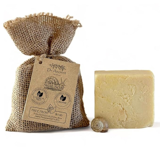 Snail Soap Bar Organic Natural Traditional Handmade Antique - Anti Aging, Effective For Acne And Skin Spot, Rejuvenate Your Skin Naturally - Absolutely No Chemicals! Pure Natural Soaps!