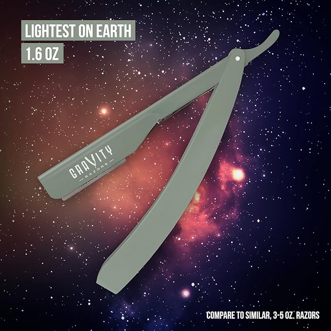 Professional Straight Razor - Ultra Exposed Straight Razor Kit with 10 Gravity Premium Blades, 2mm Exposed (Dynasty)