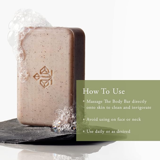 Caldera + Lab The Body Bar Exfoliating Soap– Certified, Vegan, Exfoliating and Organic Bar Soap with Antioxidant Botanicals