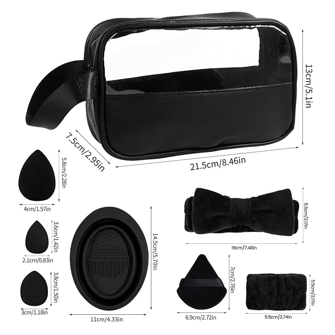 MAANGE Makeup Brushes 42 Pcs Makeup Kit, Multi-functional Makeup Tool Set with Makeup Brush Foundation Brush Make up Brushes Set (Black, 42 Piece Set)