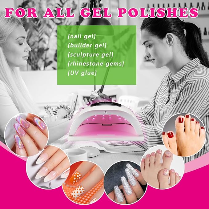 UV Led Gel Nail Lamp Nail Dryer for Gel Polish Manicure Machine Red Ray Art Nail (White 280W)