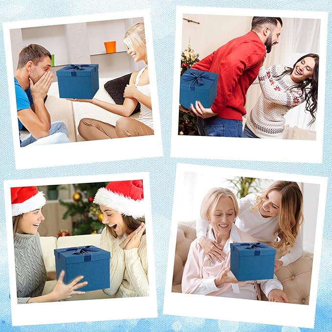 Gifts Basket for Women,Birthday Gifts for Women Birthday Presents Friendship Gifts Get Well Soon Gifts Self Care Package Gifts Blue Gift Box Relaxing Set Unique Gifts with Blanket for Mom,Wife,Sister