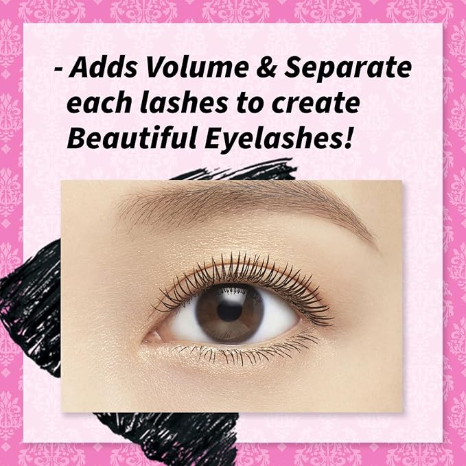 HEROINE MAKE by KISSME Mascara Duo Set | 2 Full-Size - Volumizing Eye Makeup & Curl, Waterproof Long-lasting False Eyelash Effect with Curvy Brush Advanced Film 01 Jet Black