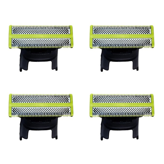 4 Pack Replacement Blades Compatible with Norelco One 1 Blade, Durable Stainless Steel, Trim, Edge and Shave,Suitable spare blades QP210/80 QP2515 QP2520 QP6510 QP6530