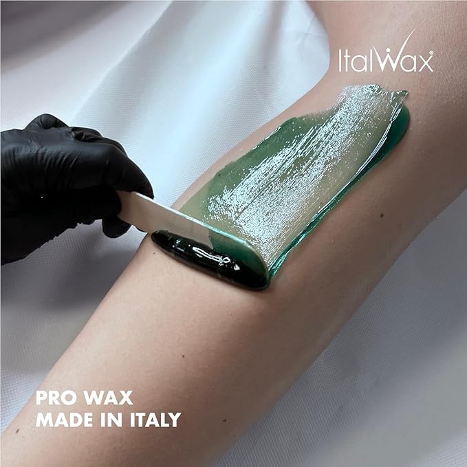 Italwax Azulene - 1kg / 2.2lb - Hard wax beads for hair removal - Natural formulation ideal for all skin type - Unscented - Recommended for Bikini Area and Armpits
