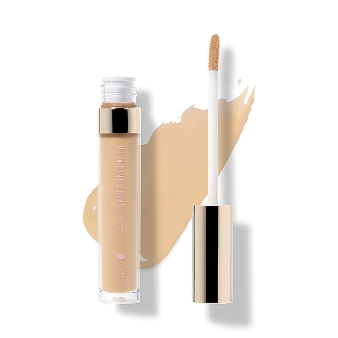 100% PURE 2nd Skin Concealer (Fruit Pigmented), Shade 4, Full Coverage, Lightweight, Liquid Concealer for Face, Under Eyes, Vegan Makeup (For Medium Skin w/Warm Olive Undertones) - 0.17 Fl Oz