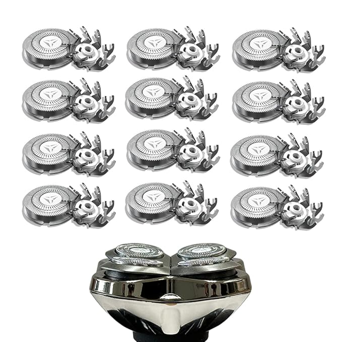 Shaver Replacement Blades for Skull Shaver Pitbull Replacement Blade,Replacement Heads for Pitbull Gold/Silver/Platinum Pro Shaver (12 Blades)