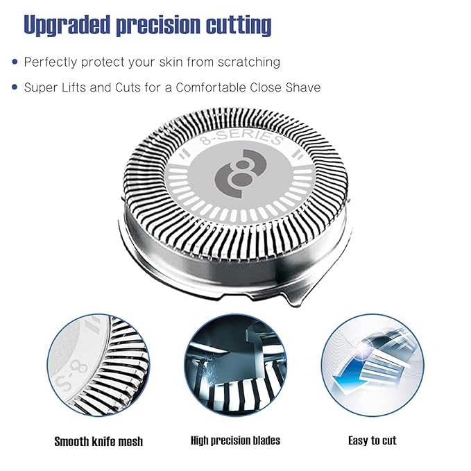 HQ8 Replacement Heads For Philips Norelco Aquatec Shavers, 6-pc pack