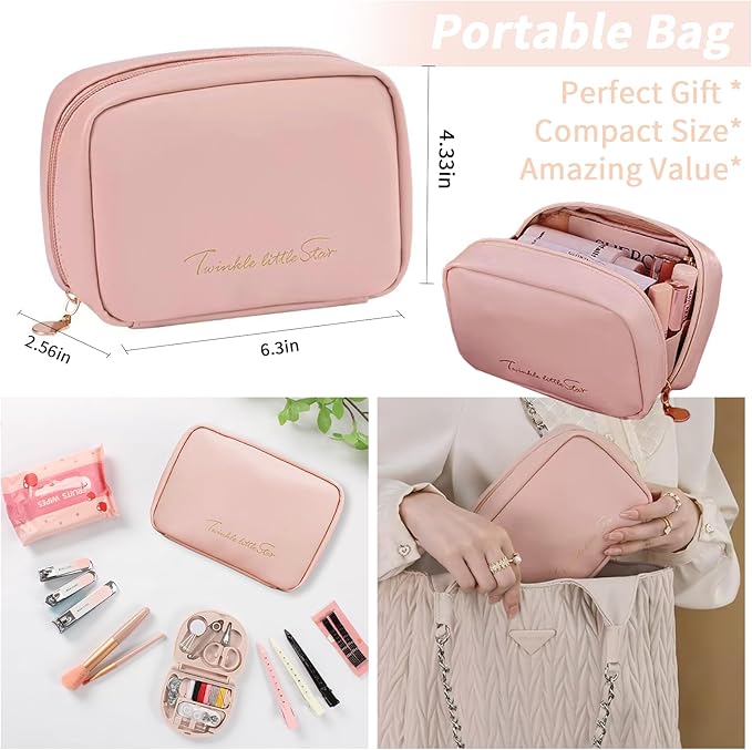 Women's Emergency Kit for Weddings - Survival Set With Makeup Bag, 36 Pc Essential Items for Brides Daily